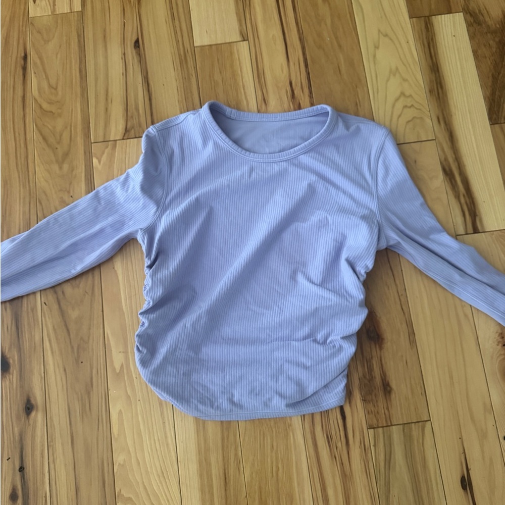 lululemon athletica Light Lavender Ribbed Long Sleeve Top